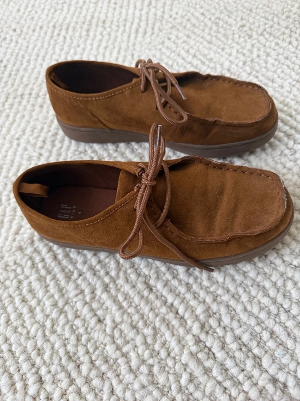 GAP Tan Suede Slip-On Loafers with Laces
